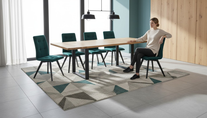 jadalnia Design Meble grupa krzeseł Tabela + 6 oparcie Krzesza 7 szt. Ustaw Ustawić Nowe