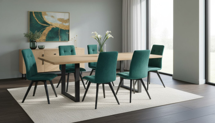 jadalnia Design Meble grupa krzeseł Tabela + 6 oparcie Krzesza 7 szt. Ustaw Ustawić Nowe