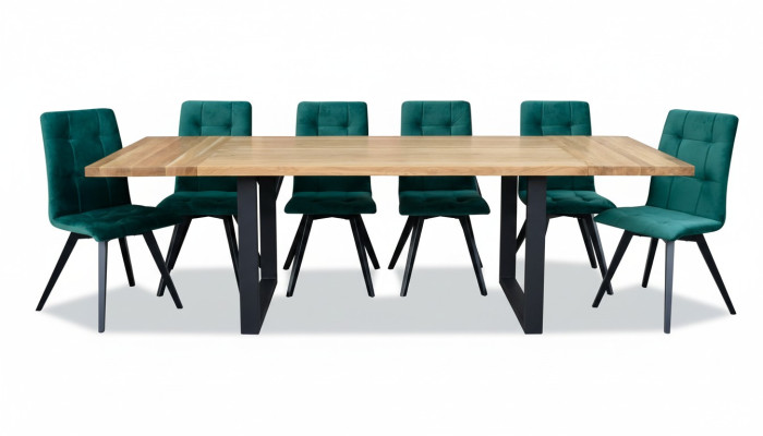 jadalnia Design Meble grupa krzeseł Tabela + 6 oparcie Krzesza 7 szt. Ustaw Ustawić Nowe