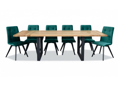 jadalnia Design Meble grupa krzeseł Tabela + 6 oparcie Krzesza 7 szt. Ustaw Ustawić Nowe