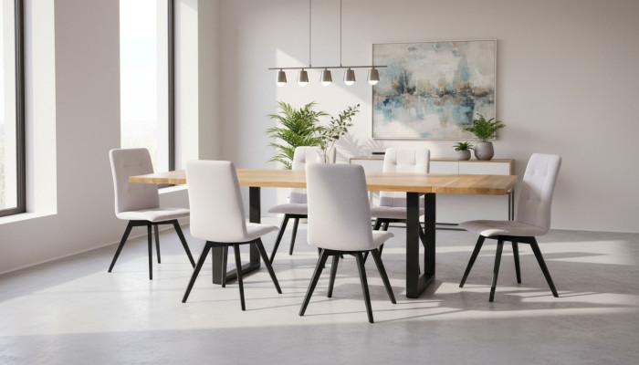 Ess Pokój Drewno Tabela Design Living Set Ustawić Zestaw Classic Meble 7 szt. Nowy