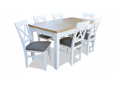 Stół obiadowy + 6 Krzesła jadalnia Zestaw Dining Group Classic Tabela stoły S18/K64 Nowość