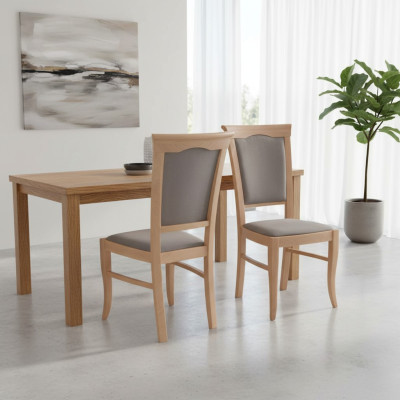 Design 1x Krzesła Zestaw jadalnia Krzesło Fotel Gastro Drewno Meble Fotele Kuchnia