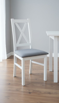 Zestaw 1x Solidne drewnone Fotel krzesło do jadalni Materiał Podkładka krzesło Gastro jadalnia Nowość