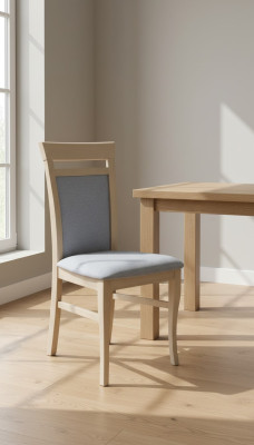 Design 1x Krzesła Zestaw Gastro jadalnia Krzesło Ustawić Fotel Podkładka krzesła drewniane