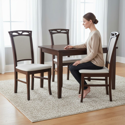 Solidne drewno Krzesło krzesło do jadalni designerskie Włókiennicze krzesło drewniane Krzesła krzesła do jadalni