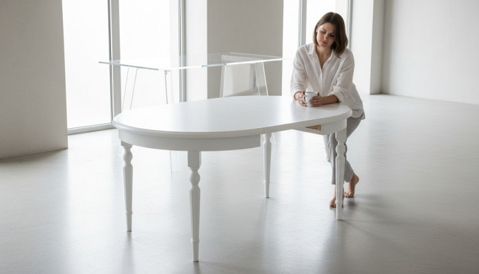 Designerski Stół obiadowy Klasyczne Luksusowe Stoły Drewniane Salon Drewno Wolnostojące Nowe