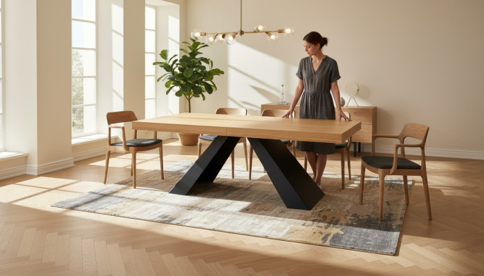 luksusowe stoły Meble designerskie Stół obiadowy Drewno jadalnia Salon Nowoczesny Tabela