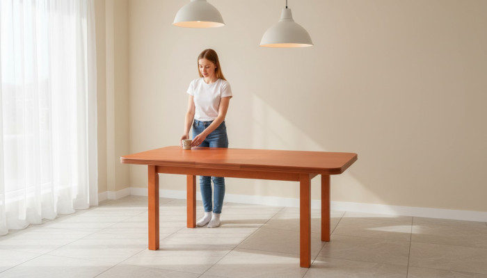 Ess Tabela Pokój stoły Wohn Pokój Drewno Designer 90x160/200cm Stoły Kuchenne Nowość