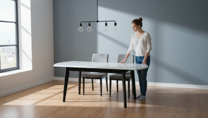 stoły Design Tabela drewniany stół jadalnia luksusowe Meble Biały Czarny 80x160/200 cm