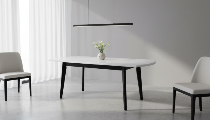 stoły Design Tabela drewniany stół jadalnia luksusowe Meble Biały Czarny 80x160/200 cm