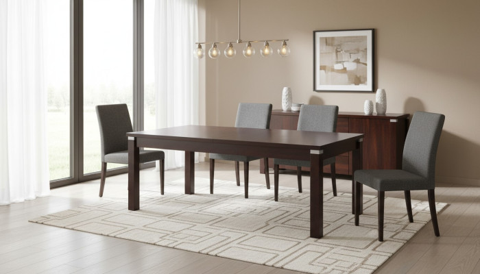 Ess Tabela Design Luxury Meble Drewno stoły Kuchnia Wohn Pokój 100x250/350 stół drewniany