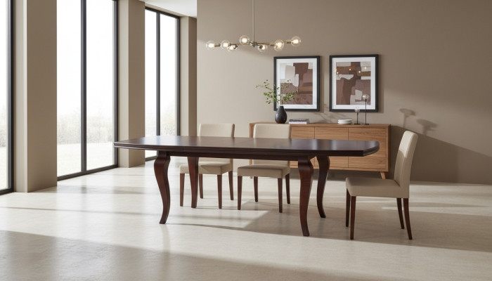 Stół obiadowy Tabela Grupa jadalnia Salon Ustaw Drewno Luxury 100x170/250 Nowość