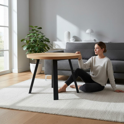 Big Design Stół konferencyjny drewniany stoły Meeting jadalnia Tabela 100x100/200 !