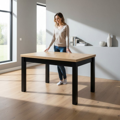 Jadalnia Tabela Pokój stoły Living Pokój Drewno Designer Brown 90x120/270 drewniane stoły