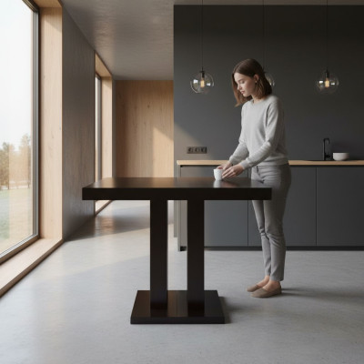 Stół obiadowy Tabela jadalnia Salon stoły Drewno Design Brown Stół konferencyjny Nowość