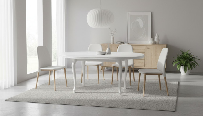 Tabela Stół obiadowy Drewno Design stół drewniany salon stoły jadalnia Pokój 100x100/140cm Meble