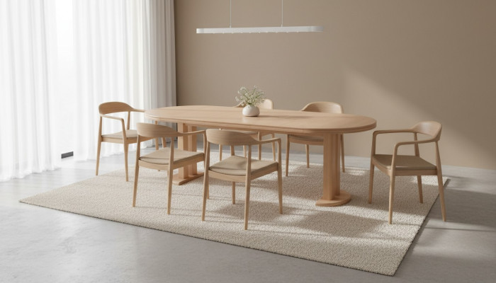 Stół obiadowy Tabela Grupa jadalnia Pokój dzienny Ustaw Drewno Design Krzesza S35 Nowość