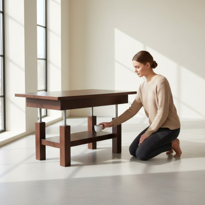 Stół obiadowy Design Salon Tabela Drewno stoły jadalnia Nowoczesne Meble 80x130/170