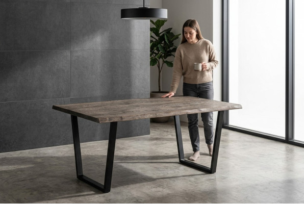 Kanapa Tabela Drewno sofa prostokątna designerska stoły włoska strona 110x70cm