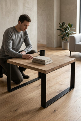 stolik kawowy Kanapa Tabela Sofa stoły Zamów Stół Salon Meble Drewno 70x45 Loft