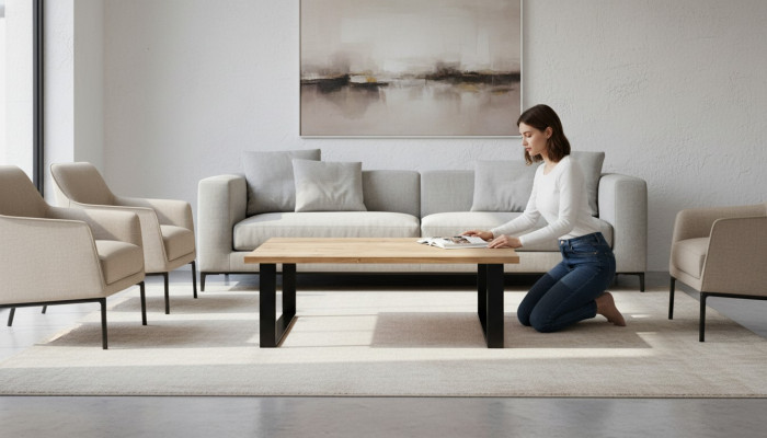 Designerski stolik kawowy Szklany stolik Sofa Zamów Tablicę stoły Brązowe Drewno Loft Meble