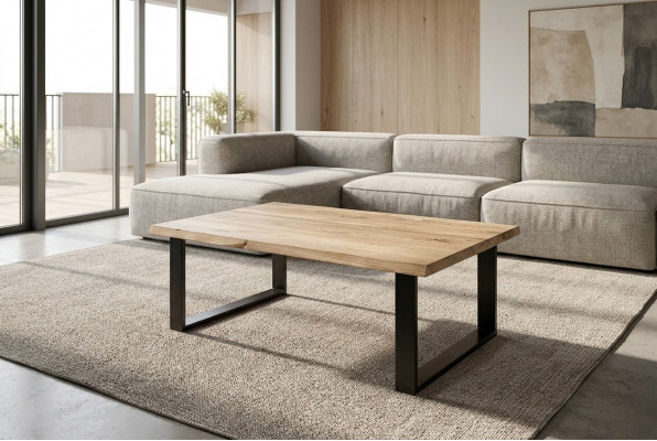 Designerski stolik kawowy Szklany stolik Sofa Zamów Tablicę stoły Brązowe Drewno Loft Meble