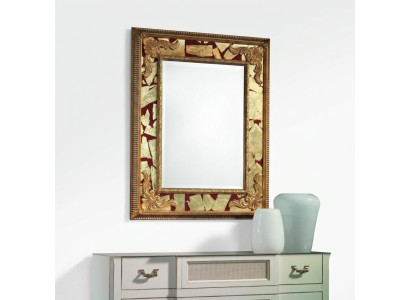 Classic Designer Lustro lśniące ściany ścienne Barok Rokoko 93x153cm Drewno Rama Nowość