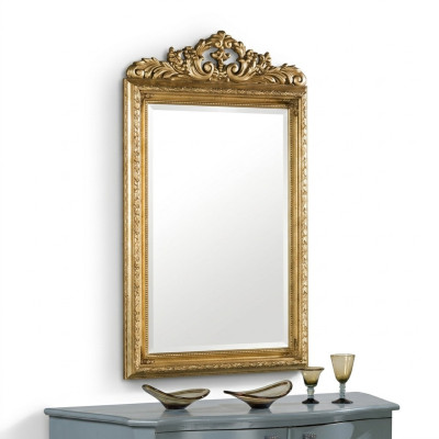 Szkło Rama Ściana Klasyczna lśniąca ściana drewniana rama Lustro Meble Nowość 133x81cm