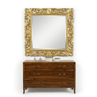 Design Duży połysk ścienny Lustro Antyk Vintage Classic Ściana Baroque Rokoko Nowość