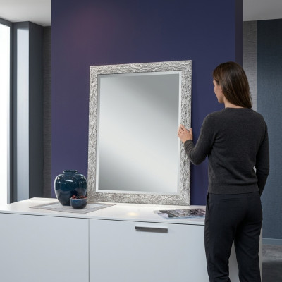 Lustro lustro ścienne designerskie deski podłogowe salon łazienka Drewno Szkło design Meble Nowość