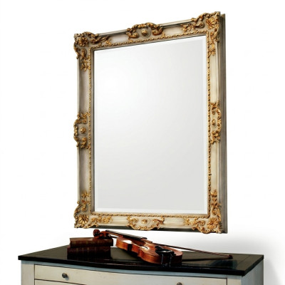 Lustro lustro ścienne designerskie deski podłogowe salon łazienka Drewno design 88x118 barok