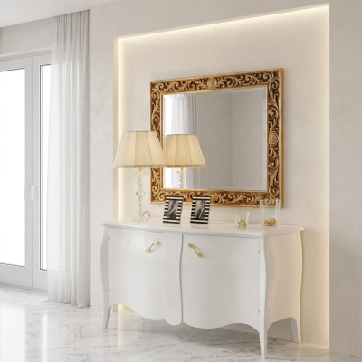 lustro ścienne Lustro Bad Przedpokój Design Salon Antyk Stil Szkło Vintage Baroque Rokoko
