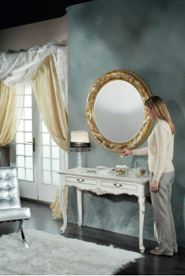 Okrągłe lustro ścienne Lustro Bad Przedpokój Design Salon Medusa Antyk Style Szkło Okrągły Nowość