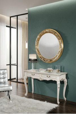 Okrągłe lustro ścienne Lustro Bad Przedpokój Design Salon Medusa Antyk Style Szkło Okrągły Nowość