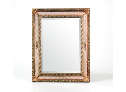 Klasyczna lśniąca ściana drewniana rama Lustro Meble 94x184 Design Barok Rokoko Nowość