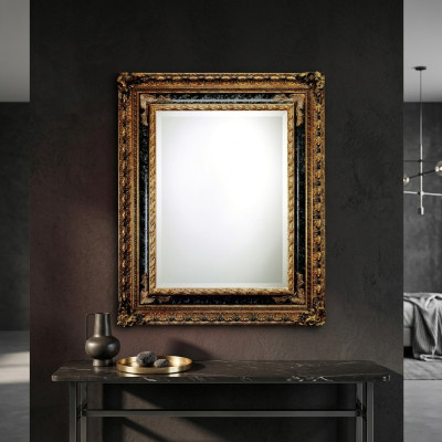 lustro ścienne Antique Lustro stojące lustro barokowe Antyk Prawdziwe Drewno 102x192cm Nowość