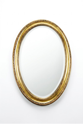 Medusa Oval Lustro Łazienka Design Okrągły połysk Okrągłe barokowe rokoko Drewno Rama