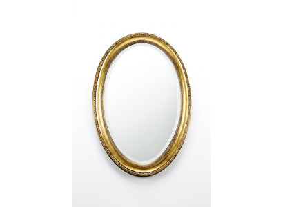 Medusa Oval Lustro Łazienka Design Okrągły połysk Okrągłe barokowe rokoko Drewno Rama