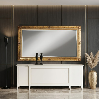 lustro ścienne Drewno Rama lustro wiszące Golden Lustro lustro ścienne do salonu Nowość