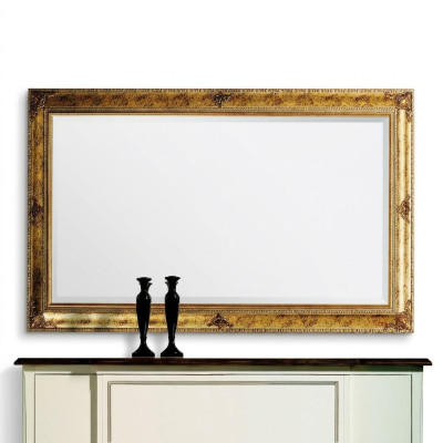 lustro ścienne Drewno Rama lustro wiszące Golden Lustro lustro ścienne do salonu Nowość