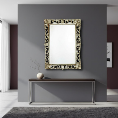Salon Lustro lustro ścienne designerskie deski podłogowe łazienka Drewno Szkło Design 113x113 Nowość