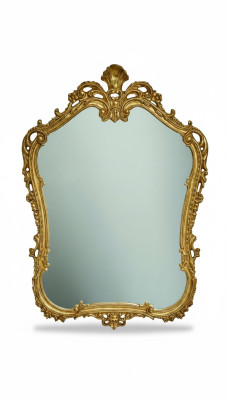 Lustro lustro ścienne Deska podłogowa barokowa rokoko salon łazienka Drewno Szkło Design SP7560