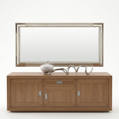 Projektant Lustro Kredens Baroque Lustro Living Pokój Półka Luxury Lustro Silver
