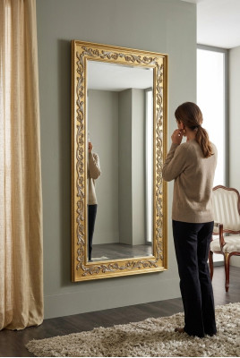 Lustro lustro ścienne Deska podłogowa barokowa rokoko w salonie łazienka Drewno Szkło Design SP 6420