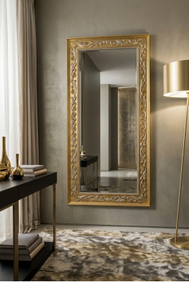 Lustro lustro ścienne Deska podłogowa barokowa rokoko w salonie łazienka Drewno Szkło Design SP 6420