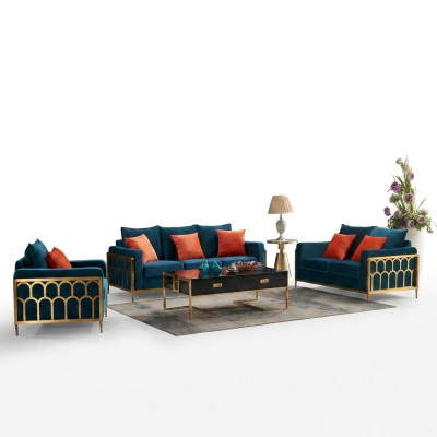 Zestaw sofowy 3+2+1 miejsce do siedzenia Relaks Set Design Sofy Podkładka Kanapy Skóra