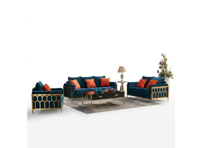 Zestaw sofowy 3+2+1 miejsce do siedzenia Relaks Set Design Sofy Podkładka Kanapy Skóra