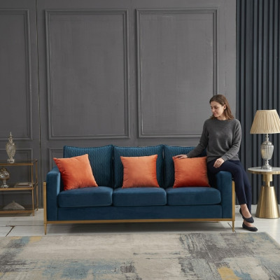 Kanapa trzyosobowa Podkładka sofa projekt Sofa 3-osobowa Siedziba Pokój Meble beżowy