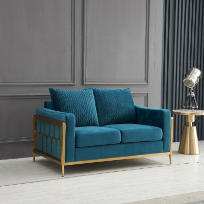 Sofa 2 miejsce do siedzenia Couch Design Podkładka Modern 100% Włókienniczy Materiał Modern